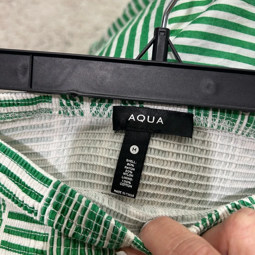 Aqua Striped Midi Skirt- Size Medium. Great condition. - Picture 5 of 5